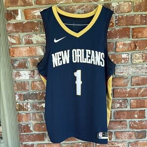 Nike Blue & Gold New Orleans Pelicans Basketball Jersey Size XL